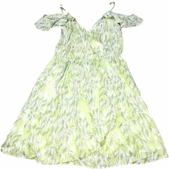 BCBGeneration Lime Ruffle Off the Shoulder Dress - Picture 1 of 9